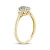 Thumbnail Image 1 of Oval-Cut Aquamarine & Diamond Ring 1/10 ct tw 10K Yellow Gold