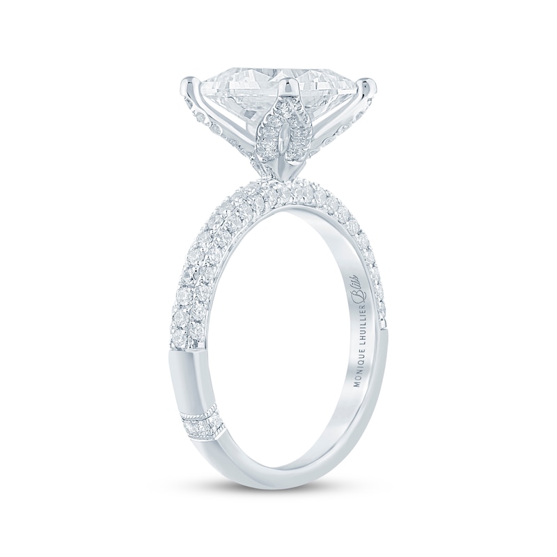 Monique Lhuillier Bliss Princess-Cut Lab-Created Diamond Engagement Ring 3-5/8 ct tw 18K White Gold