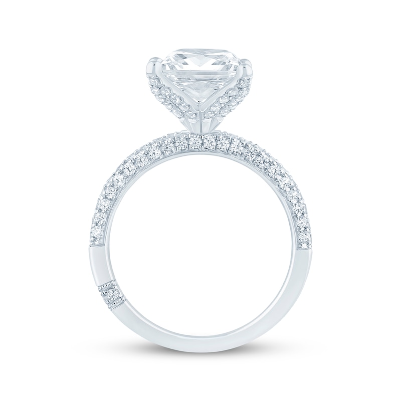 Monique Lhuillier Bliss Princess-Cut Lab-Created Diamond Engagement Ring 3-5/8 ct tw 18K White Gold