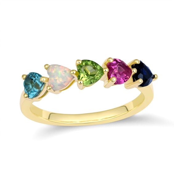 Birthstone Family Heart Ring (3-5 Stones)
