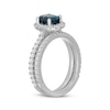 Thumbnail Image 2 of Neil Lane Oval-Cut London Blue Topaz & Round-Cut Diamond Bridal Set 7/8 ct tw 14K White Gold