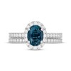 Thumbnail Image 3 of Neil Lane Oval-Cut London Blue Topaz & Round-Cut Diamond Bridal Set 7/8 ct tw 14K White Gold