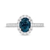 Thumbnail Image 3 of Neil Lane Oval-Cut London Blue Topaz & Diamond Engagement Ring 5/8 ct tw 14K White Gold