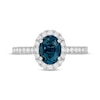 Thumbnail Image 2 of Neil Lane Oval-Cut London Blue Topaz & Diamond Engagement Ring 5/8 ct tw 14K White Gold