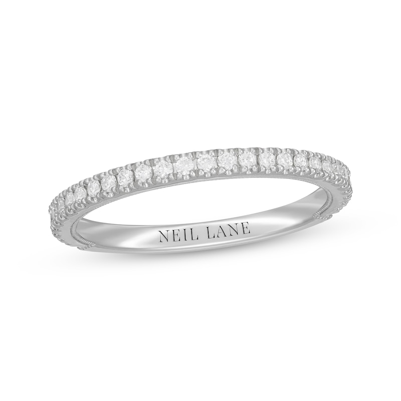Main Image 7 of Neil Lane Round Diamond Wedding Band 1/4 ct tw 14K White Gold