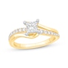 Thumbnail Image 1 of Now + Forever Princess & Round-Cut Diamond Engagement Ring 3/8 ct tw 14K Two-Tone Gold