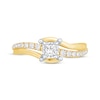Thumbnail Image 3 of Now + Forever Princess & Round-Cut Diamond Engagement Ring 3/8 ct tw 14K Two-Tone Gold