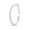 Thumbnail Image 2 of Now + Forever Diamond Curved Wedding Band 1/4 ct tw 14K White Gold