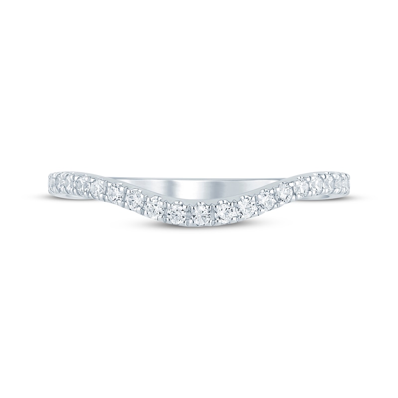 Main Image 3 of Now + Forever Diamond Curved Wedding Band 1/4 ct tw 14K White Gold