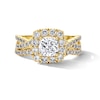 Thumbnail Image 3 of Neil Lane Artistry Cushion-Cut Lab-Grown Diamond Halo Bridal Set 2 ct tw 14K Yellow Gold