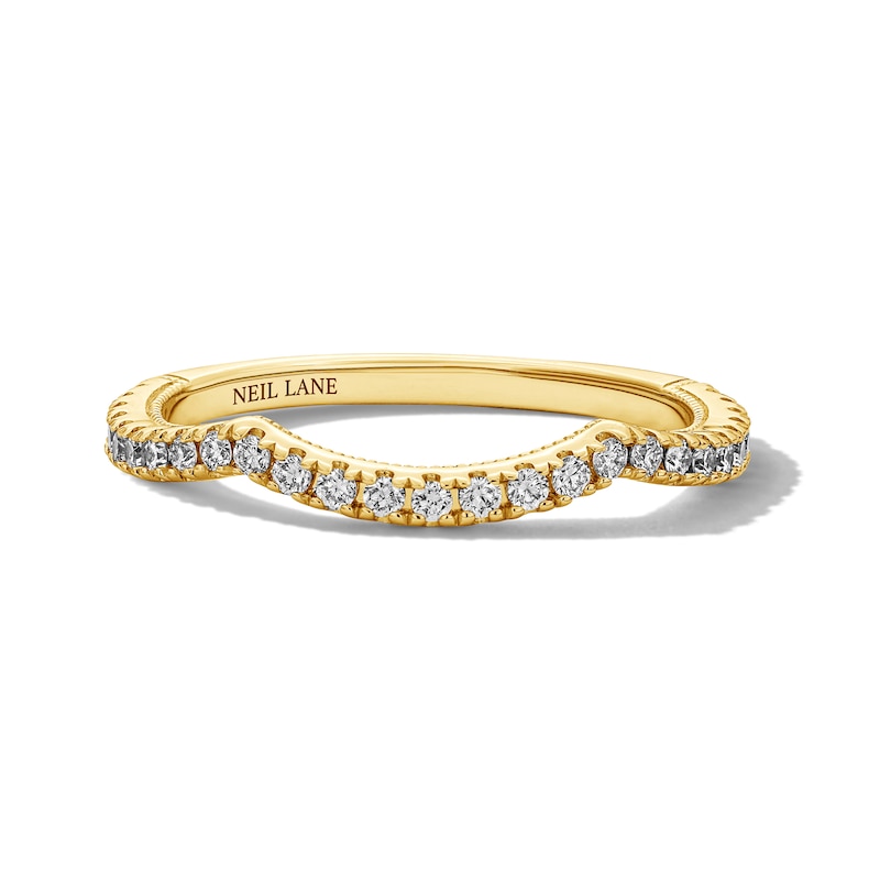 Main Image 13 of Neil Lane Artistry Lab-Grown Diamond Contour Wedding Band 1/4 ct tw 14K Yellow Gold