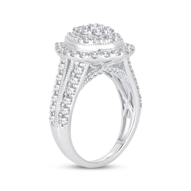Main Image 2 of Now + Forever Multi-Diamond Center Pear Engagement Ring 2 ct tw 10K White Gold