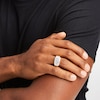 Thumbnail Image 3 of Men's Baguette & Round-Cut Diamond Diagonal Ring 1 ct tw 10K Yellow Gold