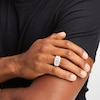 Thumbnail Image 4 of Men's Baguette & Round-Cut Diamond Diagonal Ring 1 ct tw 10K Yellow Gold