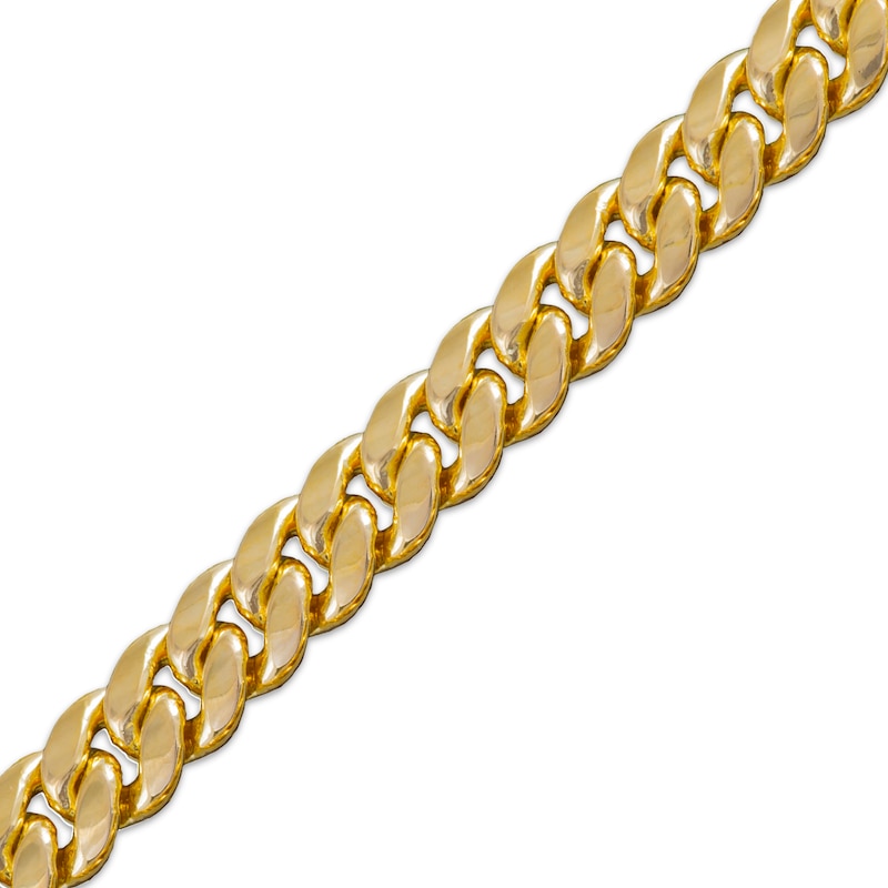 Solid Cuban Curb Chain Necklace 6.8mm 10K Yellow Gold 22"