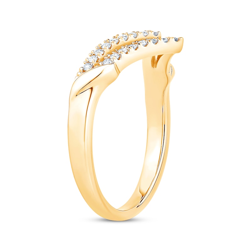 Main Image 2 of Now + Forever Diamond Double Chevron Anniversary Band 1/5 ct tw 14K Yellow Gold