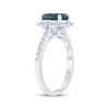 Thumbnail Image 5 of Now + Forever Oval-Cut London Blue Topaz & Diamond Engagement Ring 1/3 ct tw 14K White Gold