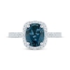 Thumbnail Image 6 of Now + Forever Oval-Cut London Blue Topaz & Diamond Engagement Ring 1/3 ct tw 14K White Gold