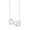 Thumbnail Image 2 of Diamond Infinity & Heart Necklace 1/10 ct tw 10K White Gold 18&quot;