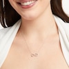 Thumbnail Image 3 of Diamond Infinity & Heart Necklace 1/10 ct tw 10K White Gold 18&quot;