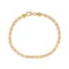 Thumbnail Image 1 of Textured 5.5mm Rope Chain Bracelet Solid 10K Yellow Gold 8.5&quot;