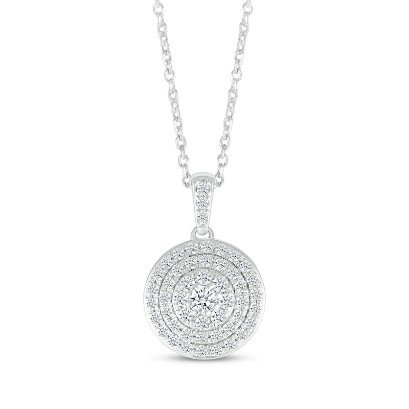 Main Image 2 of KAY Lab-Grown Diamonds Circle Necklace & Earrings Gift Set 1 ct tw Sterling Silver