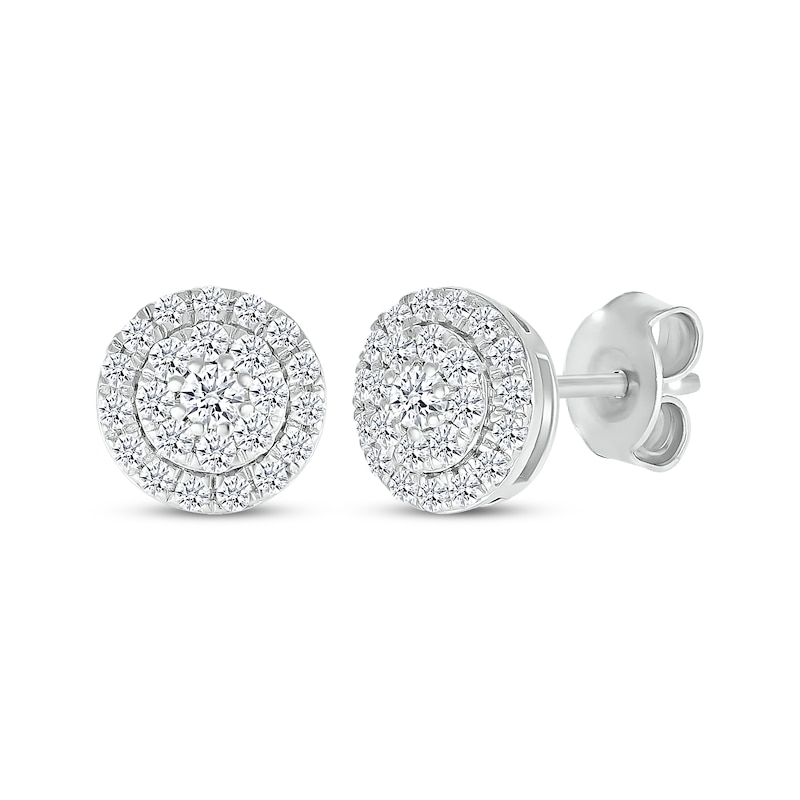 Main Image 3 of KAY Lab-Grown Diamonds Circle Necklace & Earrings Gift Set 1 ct tw Sterling Silver