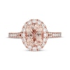 Thumbnail Image 3 of Neil Lane Oval-Cut Morganite & Diamond Engagement Ring 1/2 ct tw 14K Rose Gold