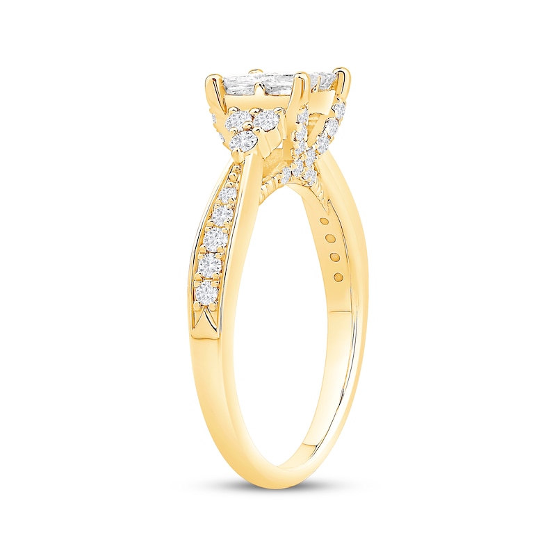 Main Image 2 of Now + Forever Princess-Cut Diamond Engagement Ring 1 ct tw 14K Yellow Gold