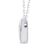 Thumbnail Image 2 of Three-Stone Diamond Curved Bar Necklace 1/3 ct tw 10K White Gold 18&quot;