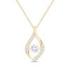 Thumbnail Image 1 of Unstoppable Love Lab-Grown Diamond Marquise Frame Necklace 1 ct tw 10K Yellow Gold 19&quot;