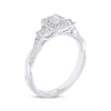 Thumbnail Image 1 of Emerald-Cut Diamond Three-Stone Twist Engagement Ring 1/2 ct tw 14K White Gold