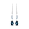 Thumbnail Image 2 of Toi et Moi Pear-Shaped Sky Blue Topaz & Oval-Cut London Blue Topaz Dangle Earrings 10K White Gold