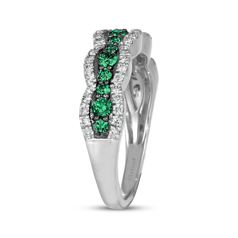 Le Vian Emerald Waterfall Ring 1/3 ct tw Diamonds 14K Vanilla Gold