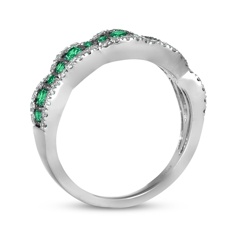 Main Image 3 of Le Vian Emerald Waterfall Ring 1/3 ct tw Diamonds 14K Vanilla Gold