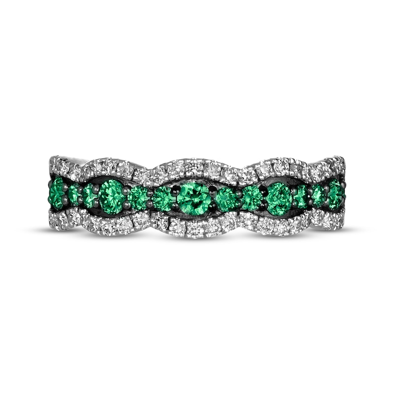 Main Image 4 of Le Vian Emerald Waterfall Ring 1/3 ct tw Diamonds 14K Vanilla Gold
