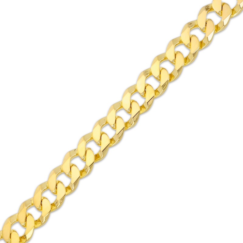 Solid Miami Cuban Curb Chain Bracelet 14.5mm 10K Yellow Gold 9"
