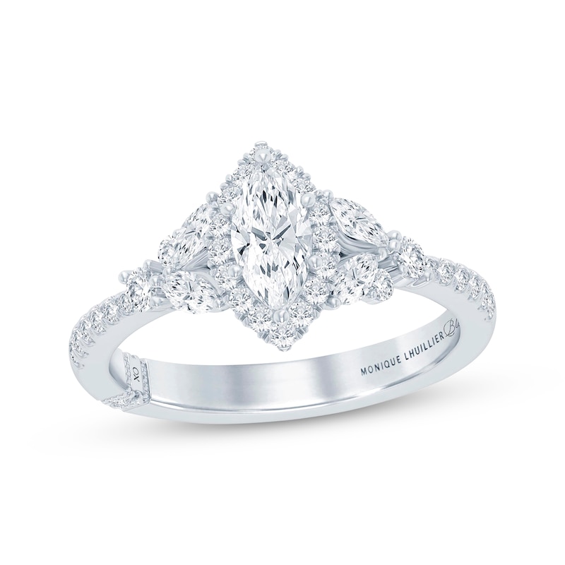 Monique Lhuillier Bliss Diamond Engagement Ring 1-1/8 ct tw Marquise ...