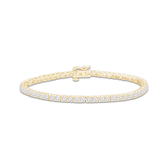 KAY Lab-Grown Diamonds Tennis Bracelet 5 ct tw 14K Yellow Gold 7.25"