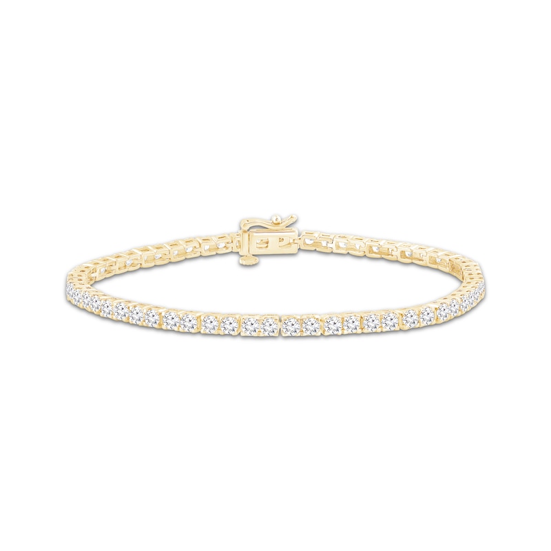 Main Image 1 of KAY Lab-Grown Diamonds Tennis Bracelet 5 ct tw 14K Yellow Gold 7.25&quot;