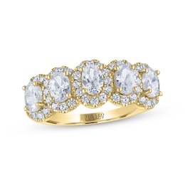 THE LEO Legacy Lab-Grown Diamond Oval-Cut Anniversary Ring 1-1/2 ct tw 14K Yellow Gold