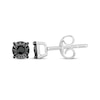 Thumbnail Image 1 of Round-Cut Black Diamond Solitaire Stud Earrings 1/8 ct tw Sterling Silver (I3)