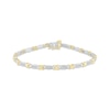 Thumbnail Image 1 of Diamond X-Link Bracelet 1/6 ct tw Sterling Silver & 10K Yellow Gold 7&quot;