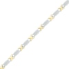 Thumbnail Image 2 of Diamond X-Link Bracelet 1/6 ct tw Sterling Silver & 10K Yellow Gold 7&quot;