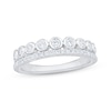 Thumbnail Image 1 of Now + Forever Lab-Grown Diamonds Two-Row Bezel-Set Anniversary Ring 1/2 ct tw 14K White Gold