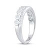 Thumbnail Image 2 of Now + Forever Lab-Grown Diamonds Two-Row Bezel-Set Anniversary Ring 1/2 ct tw 14K White Gold