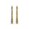 Thumbnail Image 2 of Diamond-Cut Tapered Hoop Earrings 14K Yellow Gold