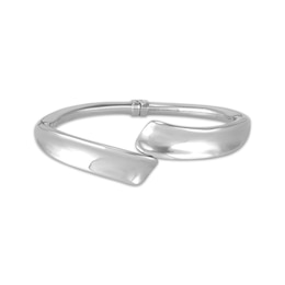 Bypass Open Bangle Bracelet Sterling Silver 6.75"