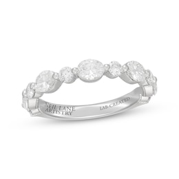 Neil Lane Artistry Oval & Round-Cut Lab-Grown Diamond Anniversary Ring 1-1/2 ct tw 14K White Gold
