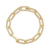 Thumbnail Image 1 of Paperclip Chain Bracelet 7.7mm Hollow 10K Yellow Gold 7.5&quot;